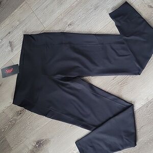 TGP Black Leggings XL Cell Phone Pockets Interior Exterior Ankle Length